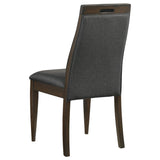 Juego de mesa de comedor rectangular Wes de 7 piezas en nogal oscuro