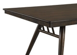 Juego de mesa de comedor rectangular Wes de 7 piezas en nogal oscuro