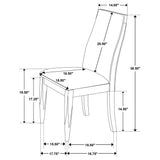 Juego de mesa de comedor rectangular Wes de 7 piezas en nogal oscuro