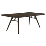 Mesa de comedor rectangular de madera Wes de 80 pulgadas en nogal oscuro