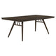 Mesa de comedor rectangular de madera Wes de 80 pulgadas en nogal oscuro