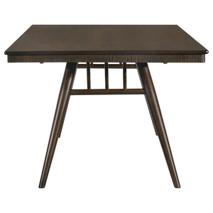 Mesa de comedor rectangular de madera Wes de 80 pulgadas en nogal oscuro