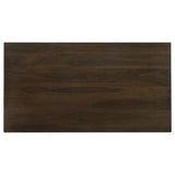 Mesa de comedor rectangular de madera Wes de 80 pulgadas en nogal oscuro