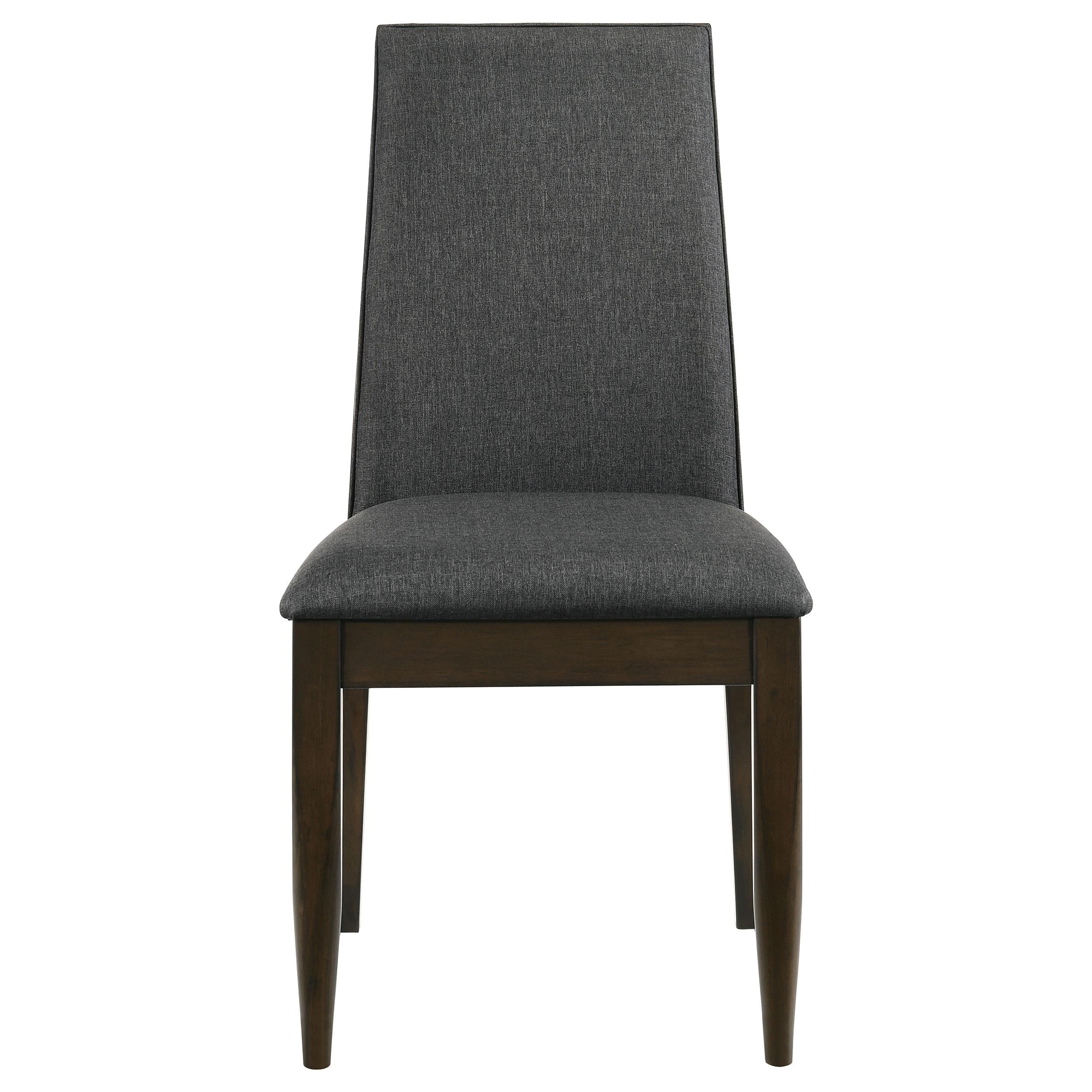Wes Upholstered Dining Side Chair Dark Walnut (Set of 2)