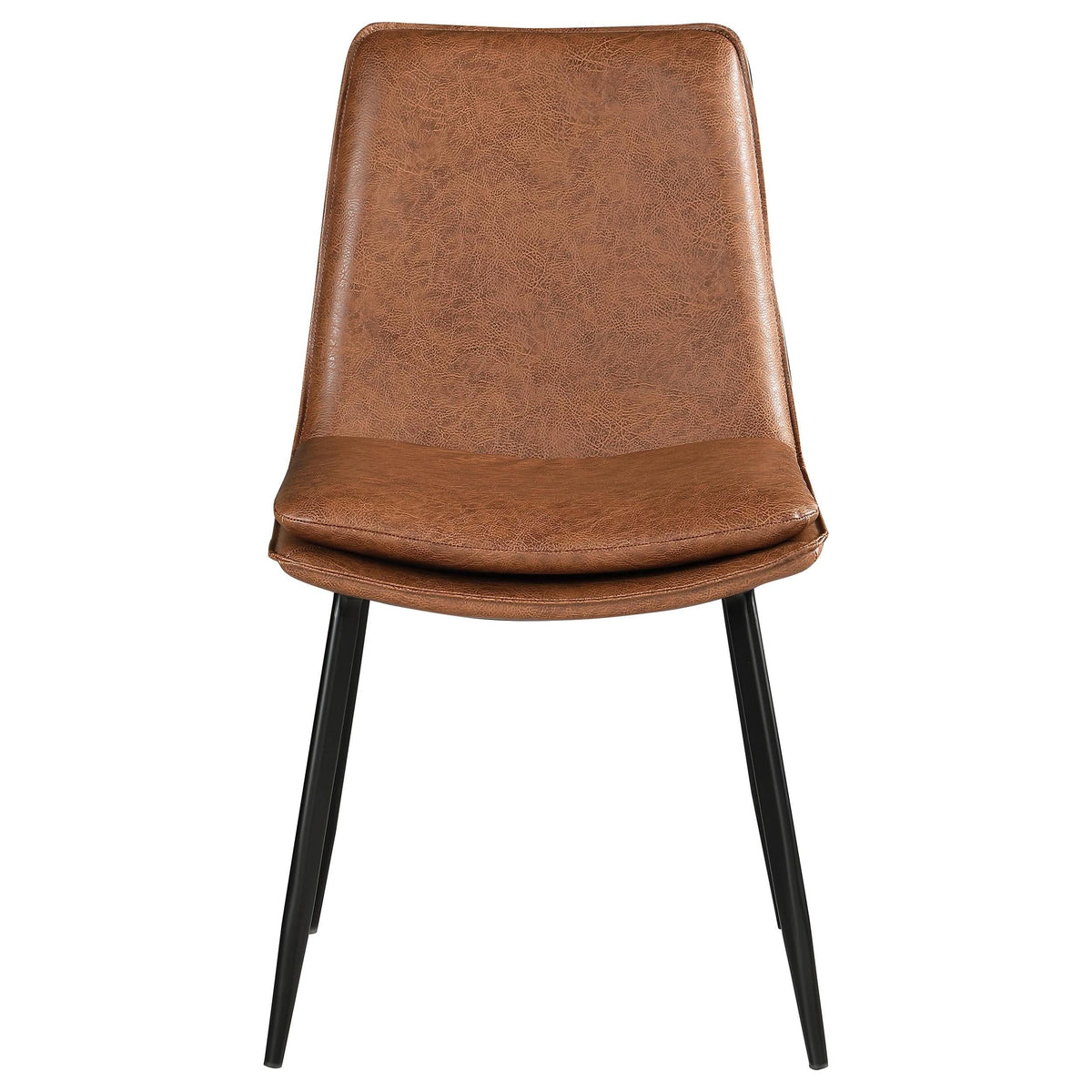 Silla de comedor tapizada Ortega color café (juego de 2)