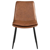 Silla de comedor tapizada Ortega color café (juego de 2)