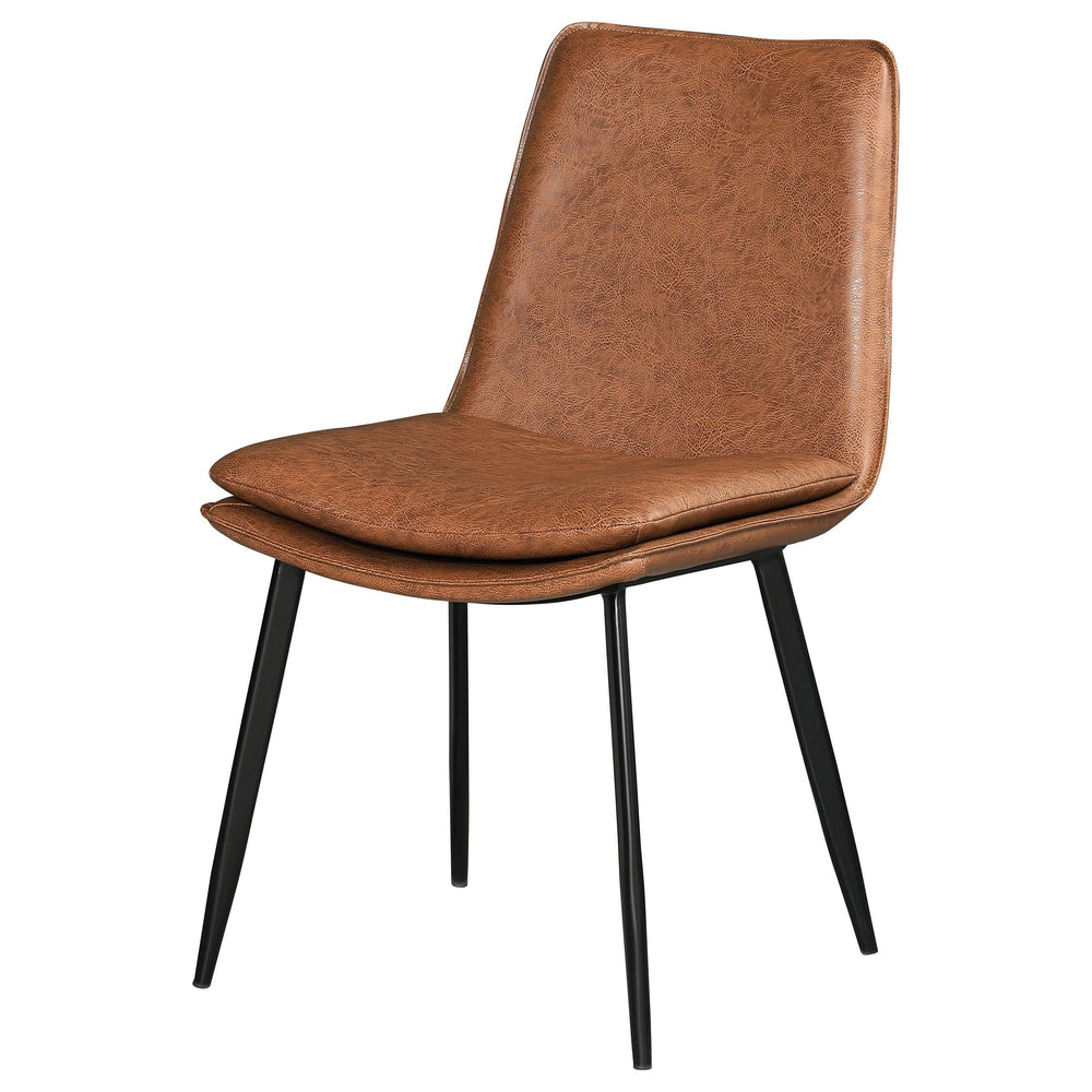 Silla de comedor tapizada Ortega color café (juego de 2)