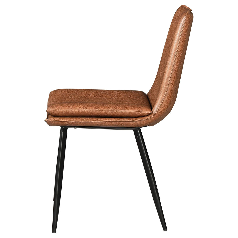 Silla de comedor tapizada Ortega color café (juego de 2)
