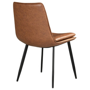 Silla de comedor tapizada Ortega color café (juego de 2)