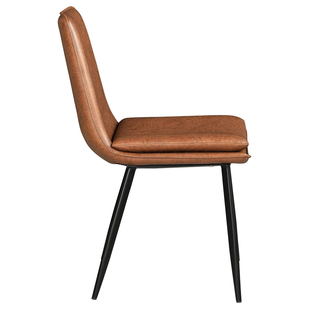 Silla de comedor tapizada Ortega color café (juego de 2)
