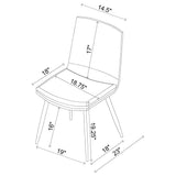 Silla de comedor tapizada Ortega color café (juego de 2)