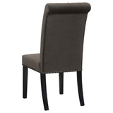 Juego de mesa de comedor redonda de 5 piezas con tablero de mármol Sherry, color marrón
