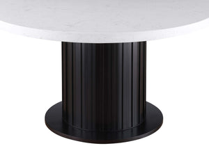 Juego de mesa de comedor Sherry de 5 piezas con tablero de mármol redondo en beige