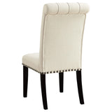 Juego de mesa de comedor Sherry de 5 piezas con tablero de mármol redondo en beige