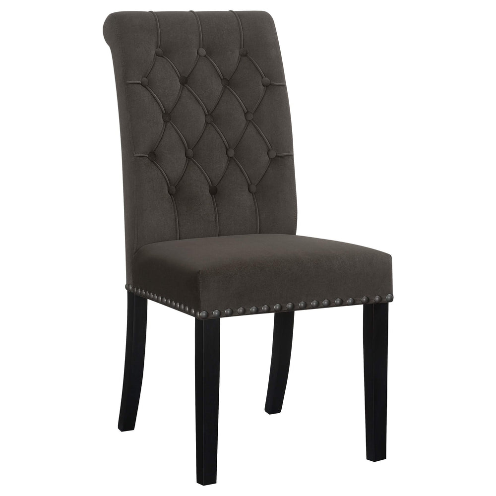 Juego de mesa de comedor rectangular de 5 piezas con tapa de mármol, color marrón, Sherry