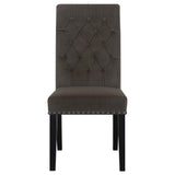 Juego de mesa de comedor rectangular de 5 piezas con tapa de mármol, color marrón, Sherry