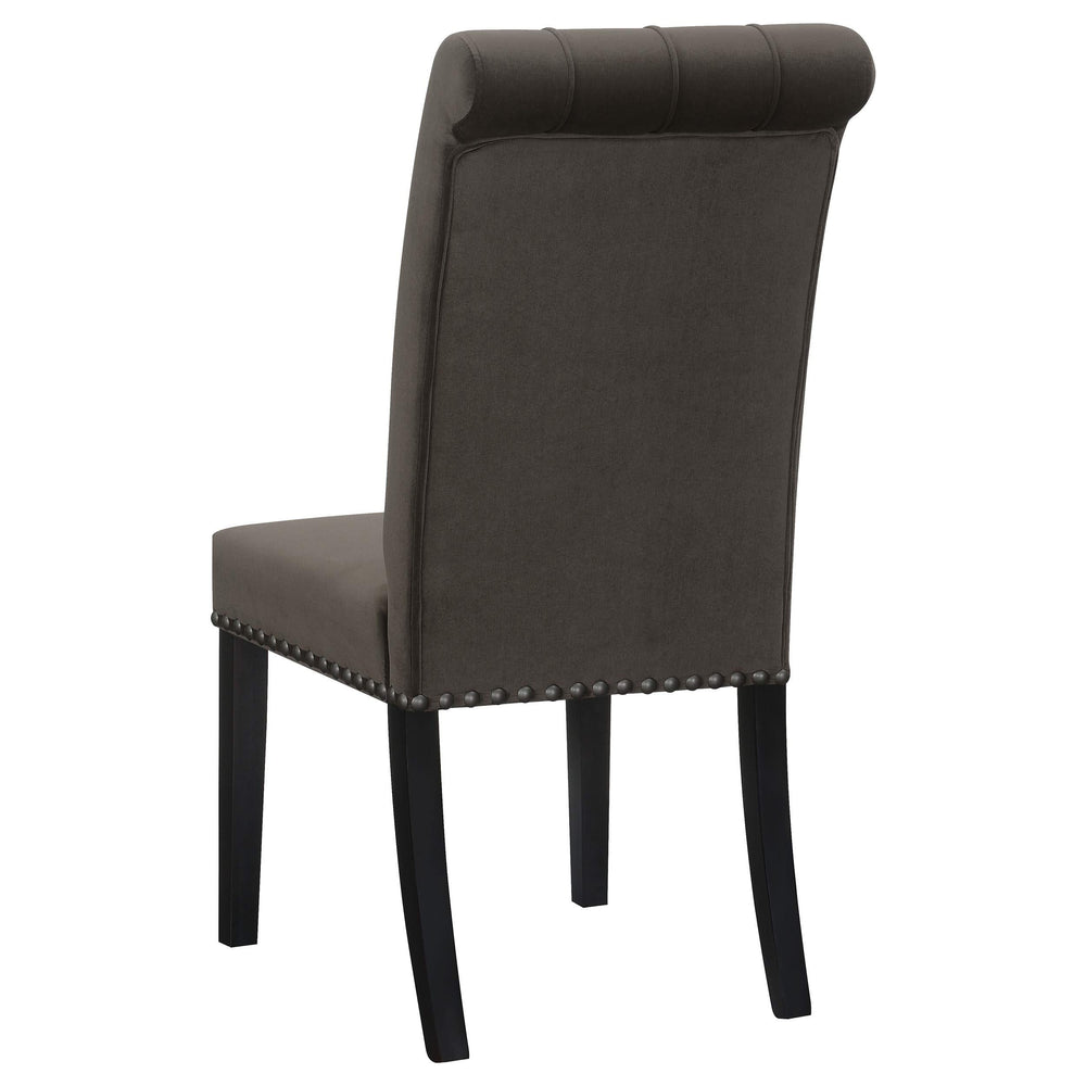 Juego de mesa de comedor rectangular de 5 piezas con tapa de mármol, color marrón, Sherry