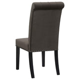 Juego de mesa de comedor rectangular de 5 piezas con tapa de mármol, color marrón, Sherry