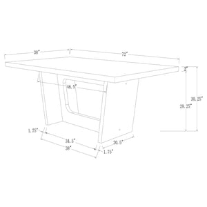 Juego de mesa de comedor rectangular de 5 piezas con tapa de mármol color arena Sherry