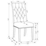 Juego de mesa de comedor rectangular de 7 piezas con tablero de mármol Sherry, color marrón