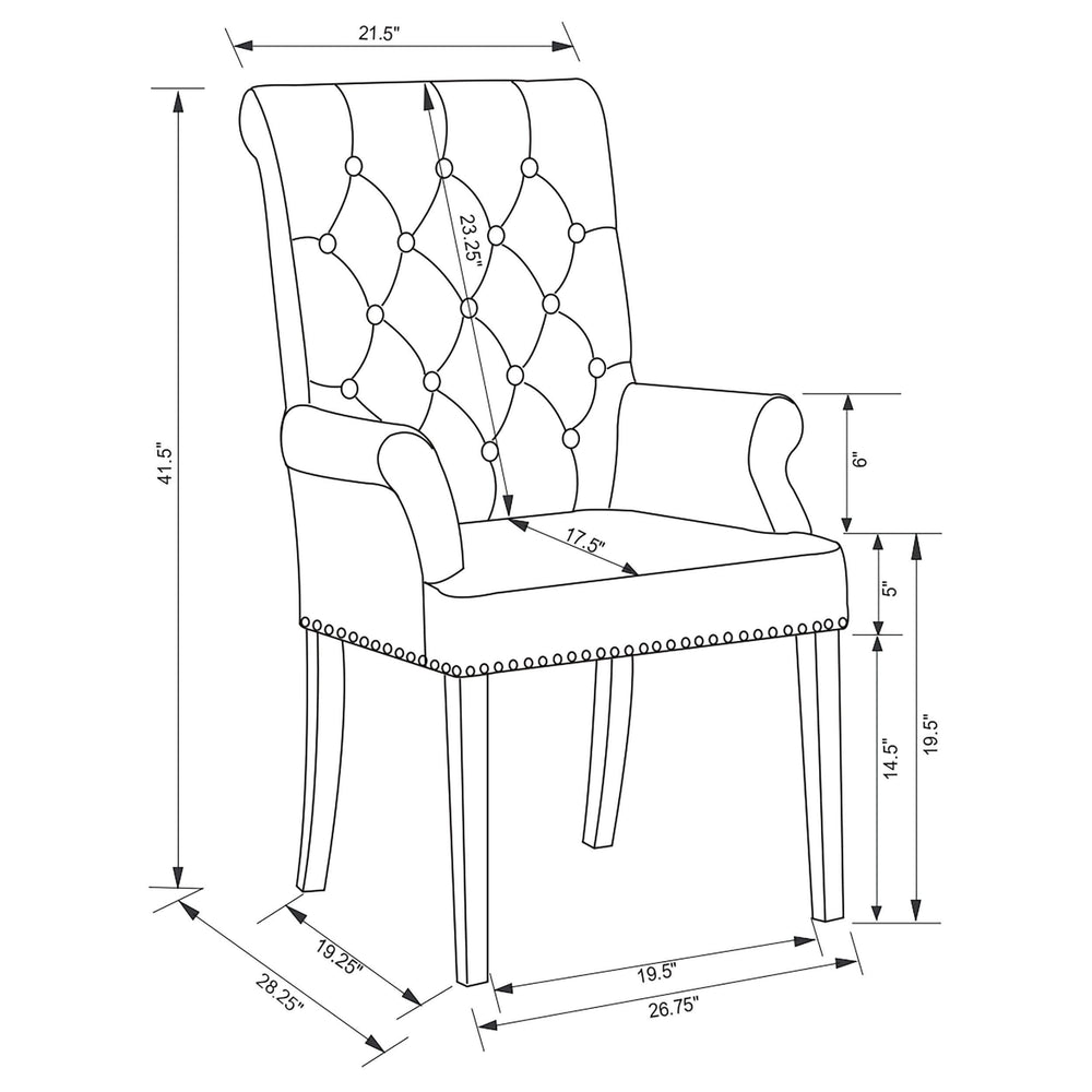 Juego de mesa de comedor rectangular de 7 piezas con tablero de mármol Sherry, color marrón