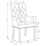 Juego de mesa de comedor rectangular de 7 piezas con tablero de mármol Sherry, color marrón