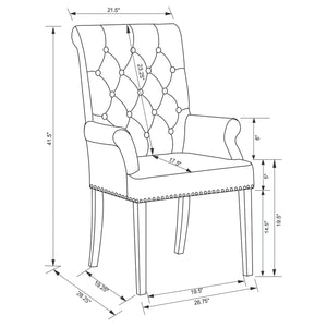 Juego de mesa de comedor rectangular de 7 piezas con tablero de mármol Sherry, color marrón