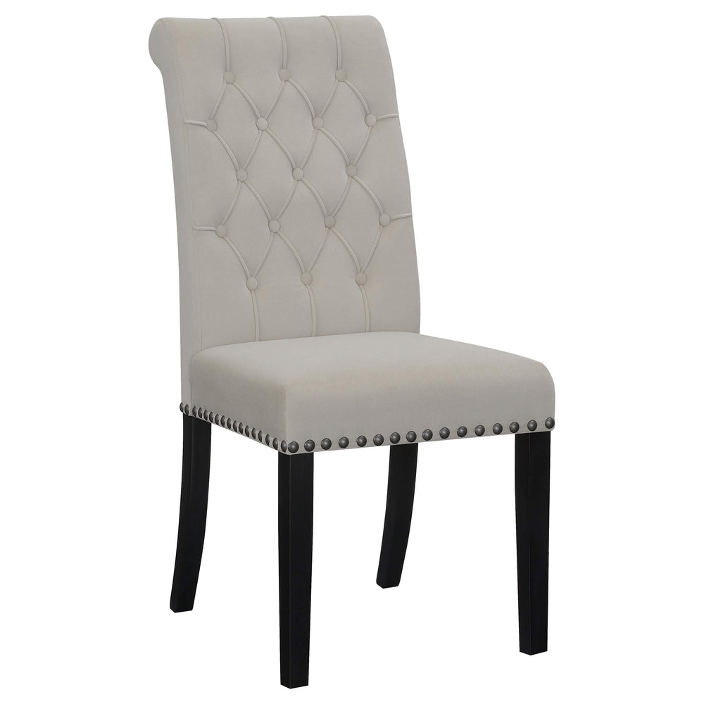 Juego de mesa de comedor rectangular de 7 piezas con tapa de mármol color arena Sherry