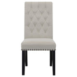 Juego de mesa de comedor rectangular de 7 piezas con tapa de mármol color arena Sherry