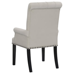 Juego de mesa de comedor rectangular de 7 piezas con tapa de mármol color arena Sherry