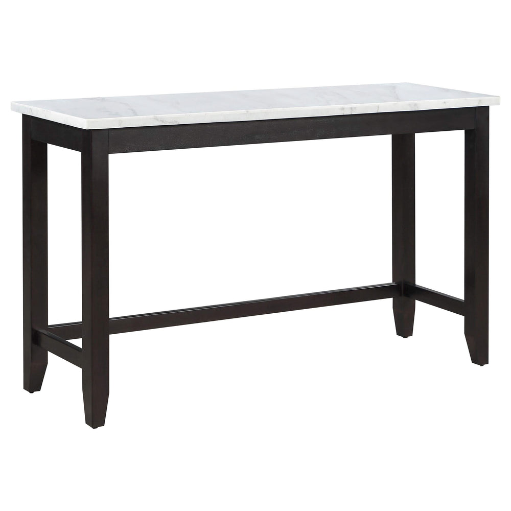 Mesa de comedor de mármol Toby de 60 pulgadas, color espresso rústico