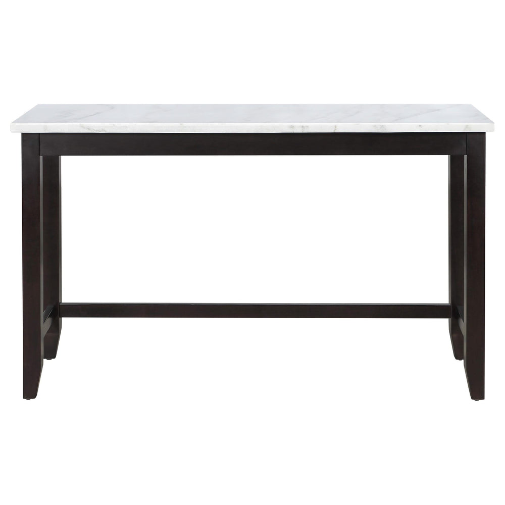 Mesa de comedor de mármol Toby de 60 pulgadas, color espresso rústico