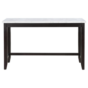Mesa de comedor de mármol Toby de 60 pulgadas, color espresso rústico