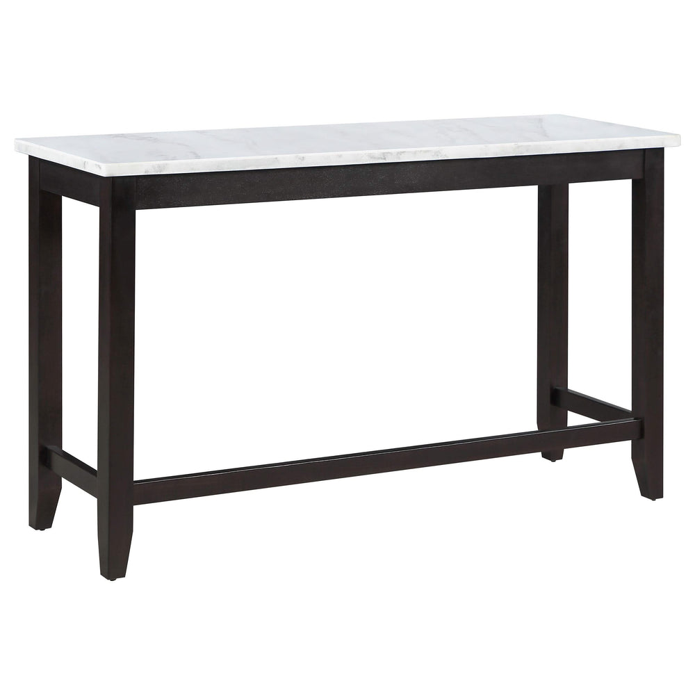 Mesa de comedor de mármol Toby de 60 pulgadas, color espresso rústico