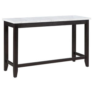 Mesa de comedor de mármol Toby de 60 pulgadas, color espresso rústico