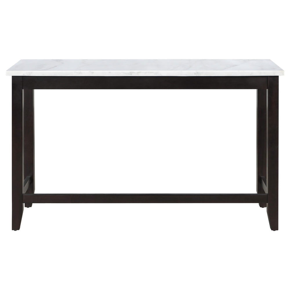 Mesa de comedor de mármol Toby de 60 pulgadas, color espresso rústico