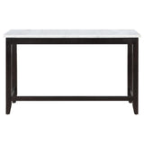 Mesa de comedor de mármol Toby de 60 pulgadas, color espresso rústico