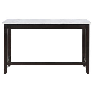 Mesa de comedor de mármol Toby de 60 pulgadas, color espresso rústico