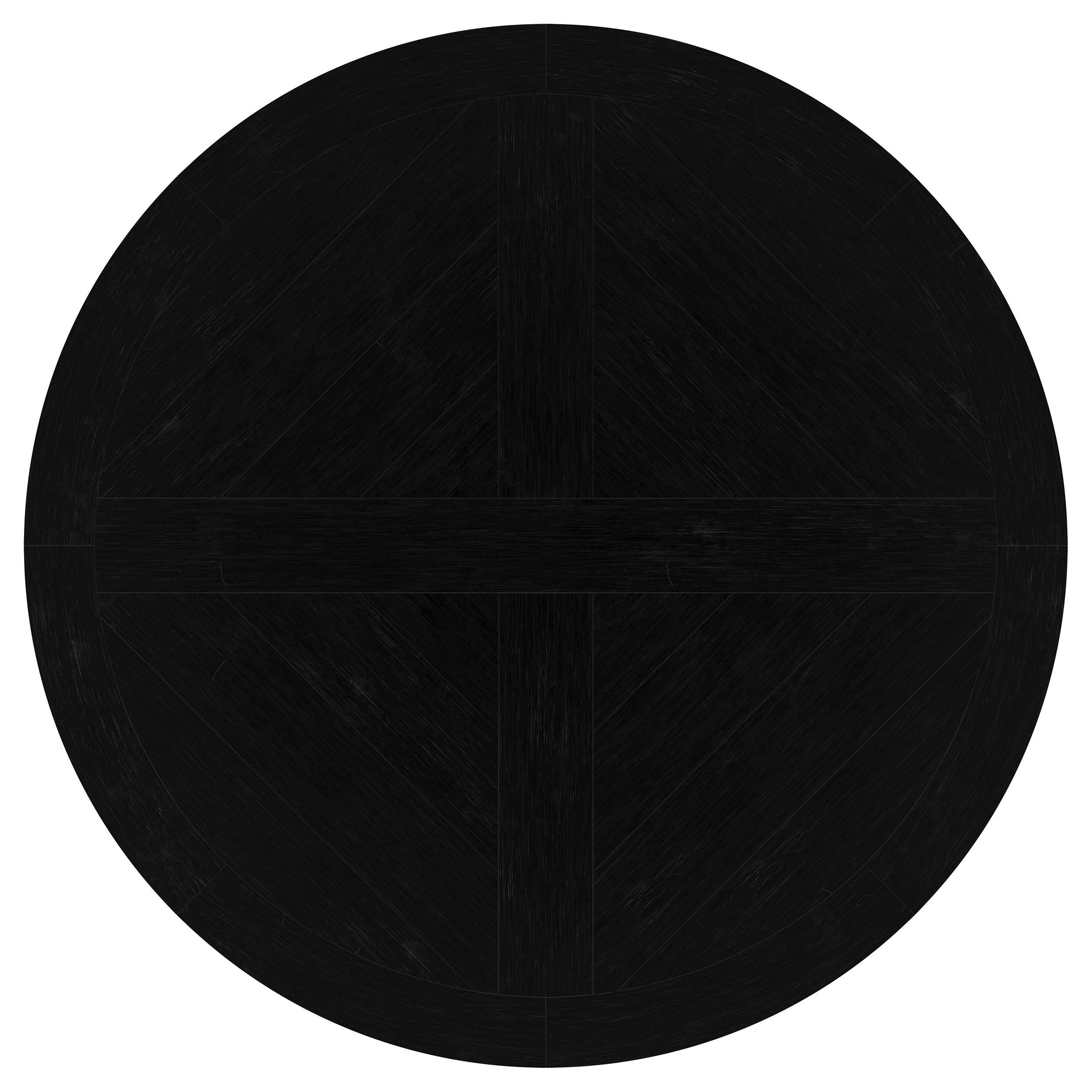 Florence Round 60-inch Pedestal Base Dining Table Black