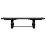 Mesa de comedor extensible Florence de 126 pulgadas, color negro envejecido