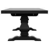 Mesa de comedor extensible Florence de 126 pulgadas, color negro envejecido
