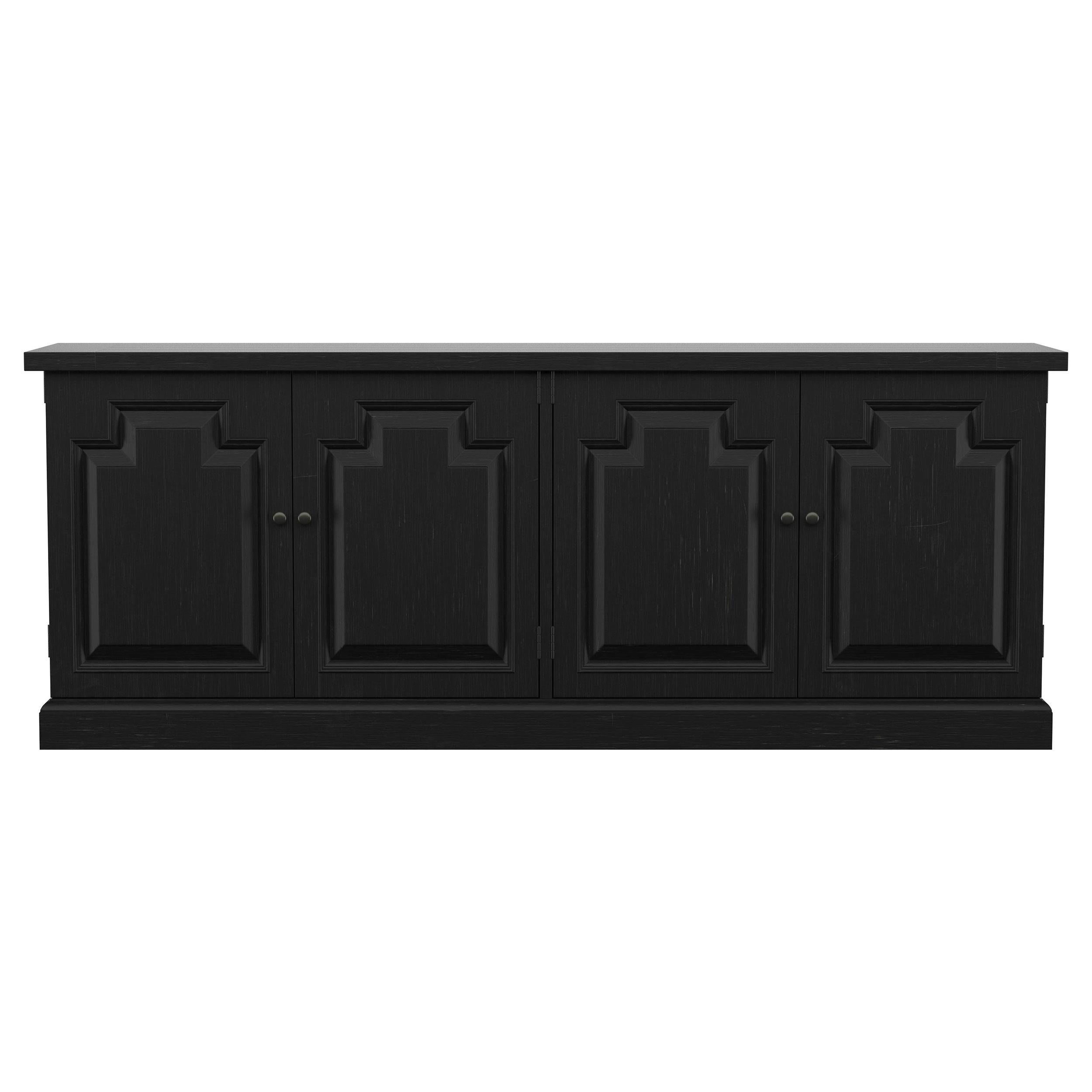 Florence 4-door Dining Sideboard Buffet Distressed Black