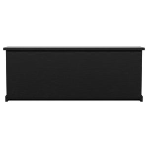 Aparador de comedor Florence de 4 puertas, color negro envejecido