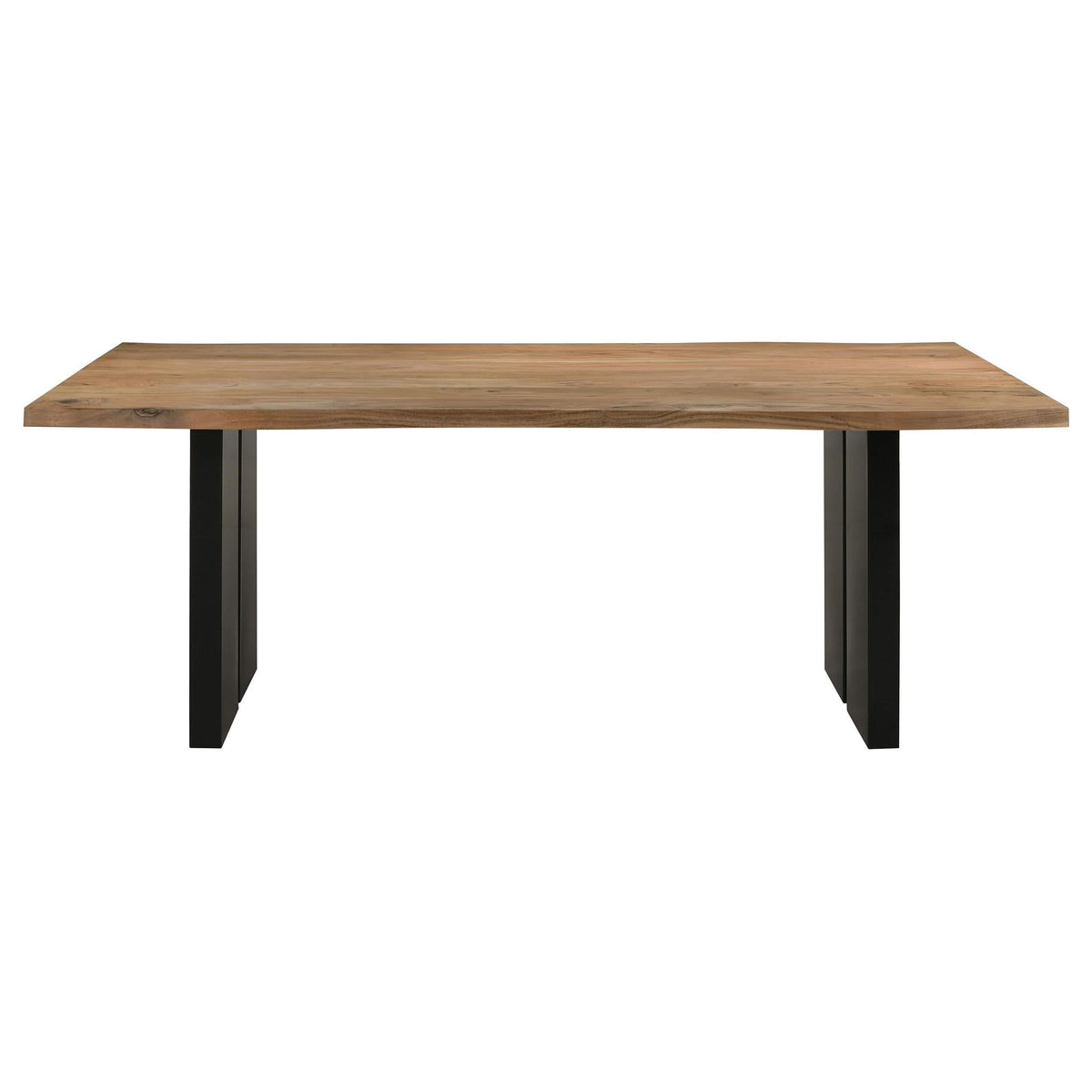 Mesa de comedor Bradshaw de 80 pulgadas con borde natural de madera de acacia natural