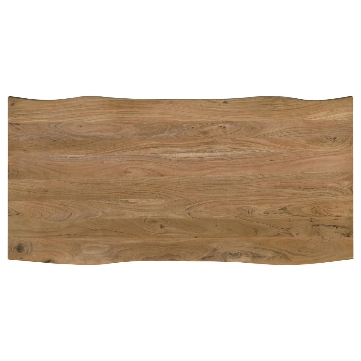 Mesa de comedor Bradshaw de 80 pulgadas con borde natural de madera de acacia natural