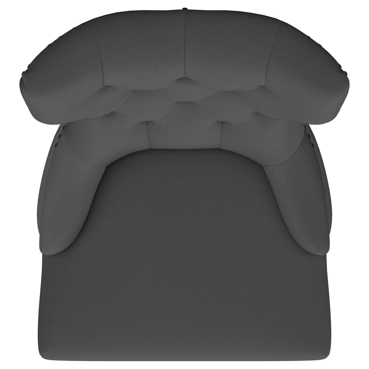 Silla de comedor Baney tapizada en tela gris y negra