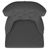 Silla de comedor Baney tapizada en tela gris y negra