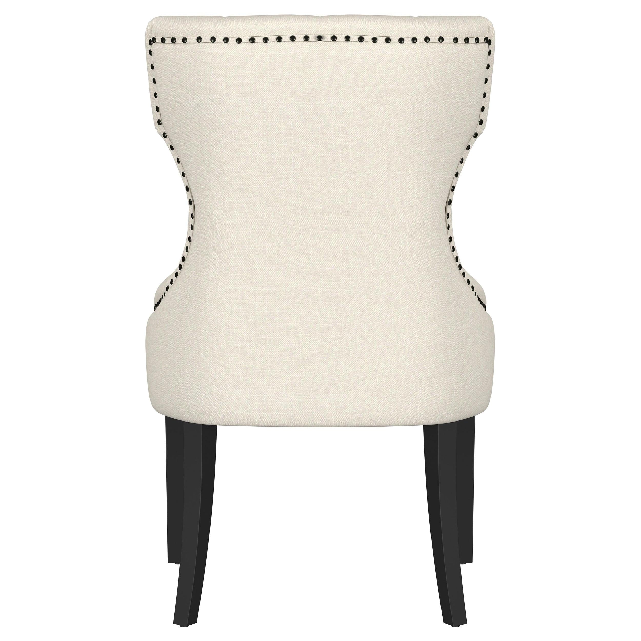 Baney Fabric Upholstered Dining Side Chair Beige and Black