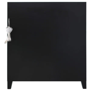 Vitrina para vinos Yvaine de acrílico con espejo de dos puertas y estilo bar para el hogar, color plateado
