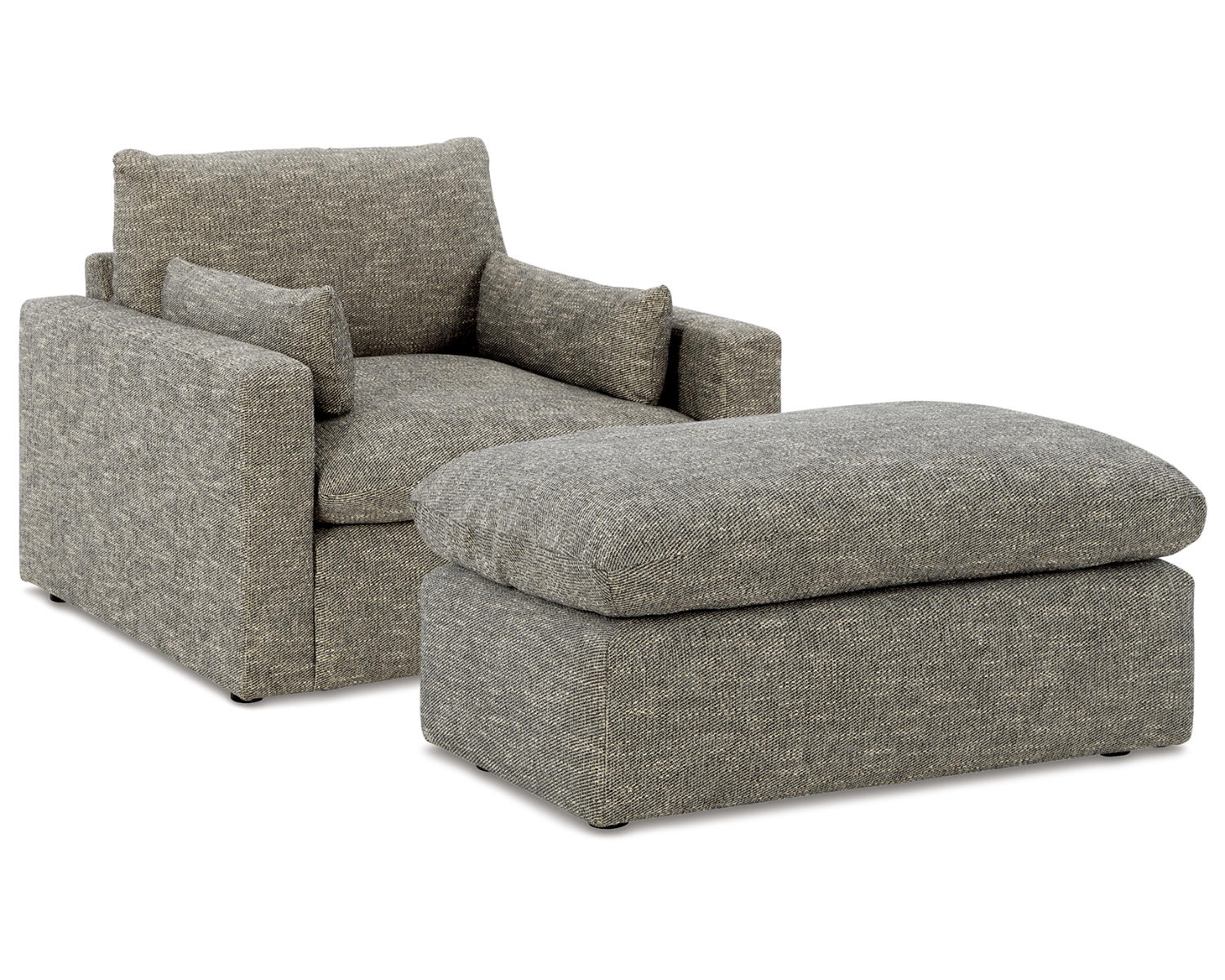 Dramatic Oversized Chair and Ottoman